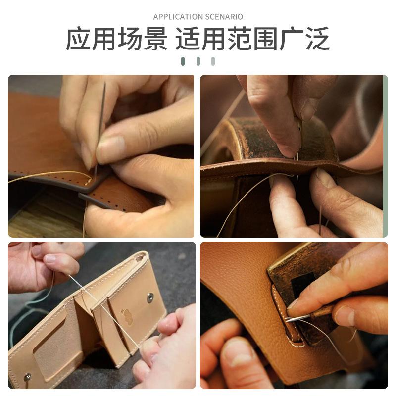 Stainless Steel Crochet Hooks Storage Bag Yarn Weave Knitting Needle DIY Weaving Craft Tool Leather Perforation Sewing Accessory