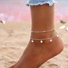 Comfortable Wear Adjustable Alloy Anklet for Women Featuring Layer Chains Butterfly Charm Beachwear Jewelry Gifts