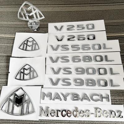 FOR Car Hood 3D Rear Logo Side Standard Mercedes-Benz Maybach V250L V260L VS560L VS680L VS900L VS980L Standing Metal Emblems