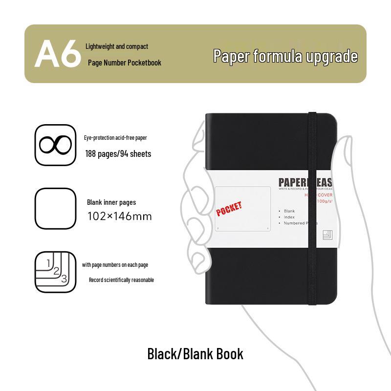 A6 Taschenkarten Mini Notizbuch: Tragbares Kurzschrift-Tagebuch & Reporter-Journal