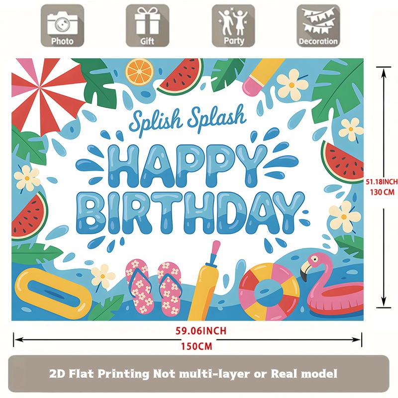 Party Backdrop Flat Piece Pool Serving Photos Made Well Event Photo Background Birthday Party Decor