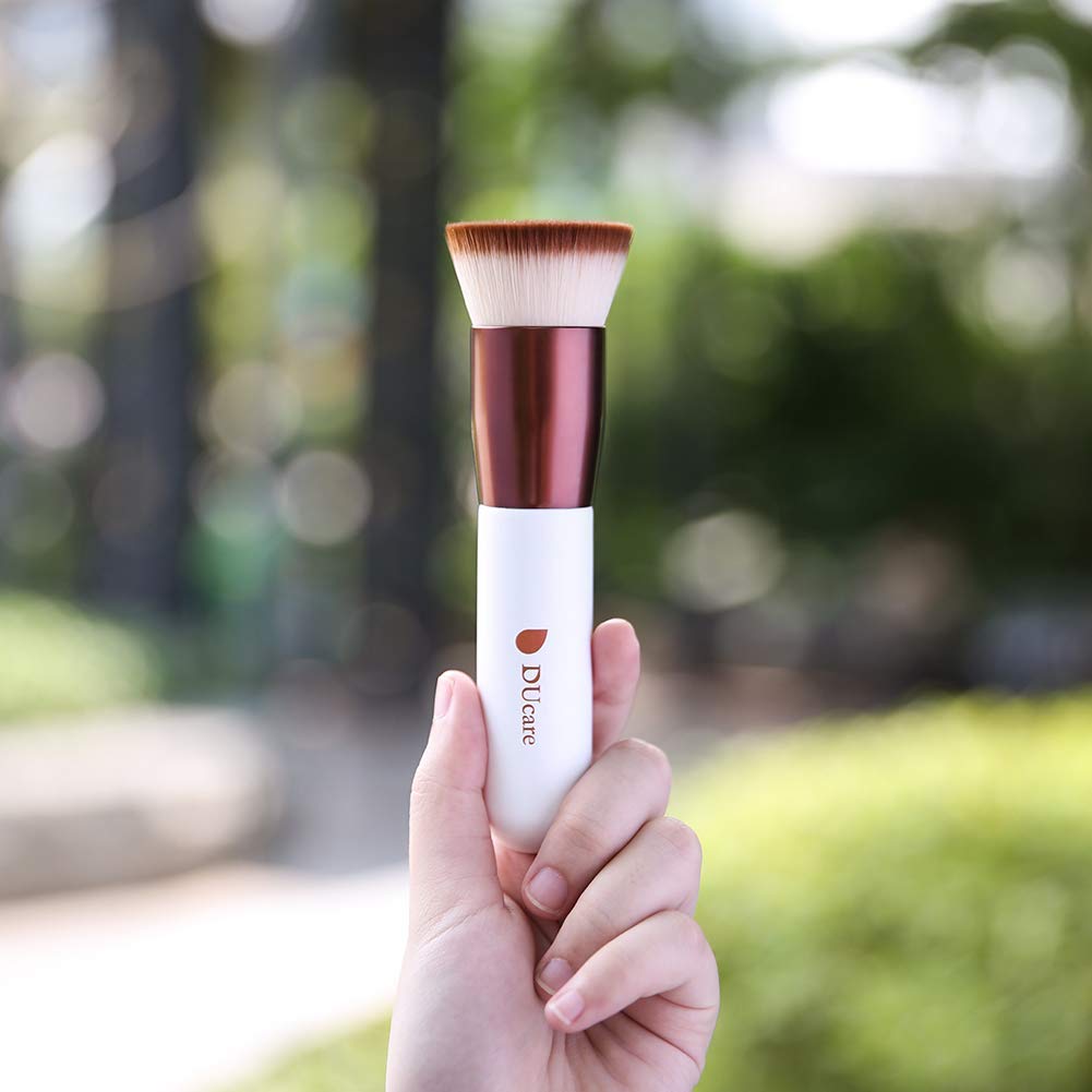 DUcare Foundation Face Concealer High Quality Round Makeup Easy to Use Flat Top White Brush, Brush, Brush, Taklon, Popular, Brush, Type,
