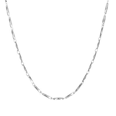 Magnetic Necklace for Width Total Length Surgical Stainless Steel Necklace Exclusive Box [Jeroot] Women, Stylish, 2mm, 45cm, Chain, Silver,