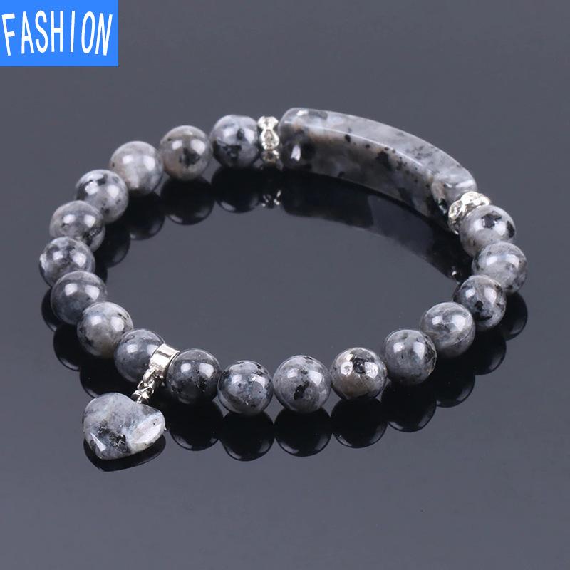 Pulseira de contas de cristal natural amor charme pulseira de contas joias femininas
