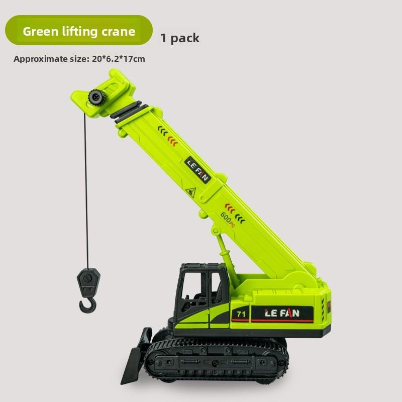 Engineering Crane Inertia Toy Car With Push And Go Function For Kids Ages 3 To 6