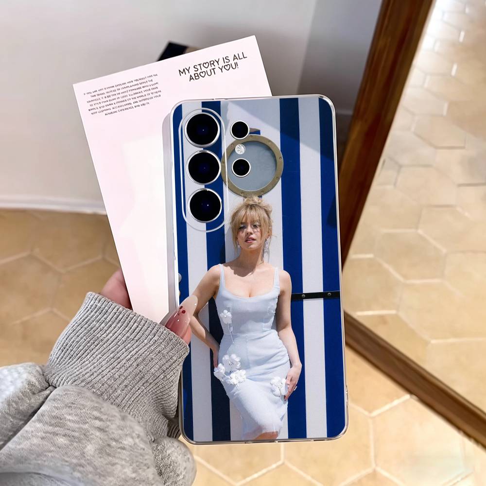 Sydney Sweeney  Phone Case For Samsung S25,S24,S21,S22,S23,S30,Ultra,S20,Plus,Fe,Note,10,9,5G Transparent Cover