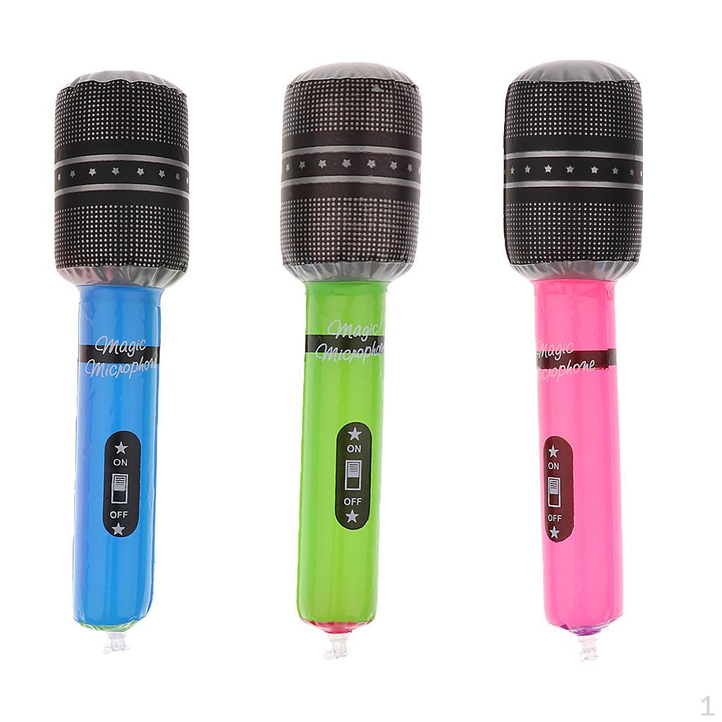 

3 надувных микрофона для детской спальни, игрушки для плавания, случайный цвет