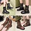 [Ushilai] British Style Retro Temperament Short Boots Women's Winter 2025 New Belt Buckle Thick Heel Fashion Boots