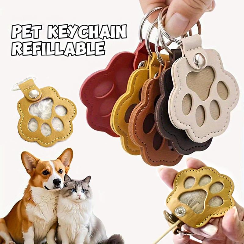 1PC Wear-resistant Bag Unique Hollow Shape Pet Collars Pet Hair Keychain Car Keys Pet Hair Convenient Companionship Durable