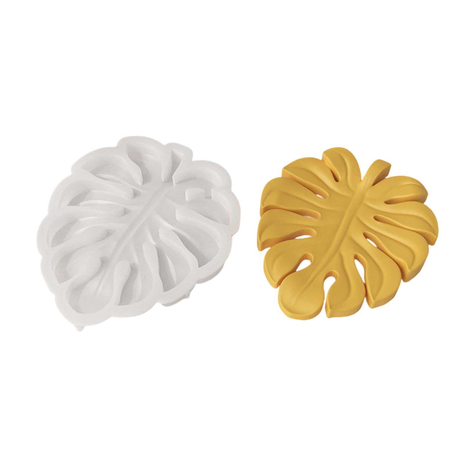 

Прочная форма для подставок с дизайном листа Монстеры, из пищевого силикона, для создания эпоксидных подставок и ковриков для чашек своими руками L