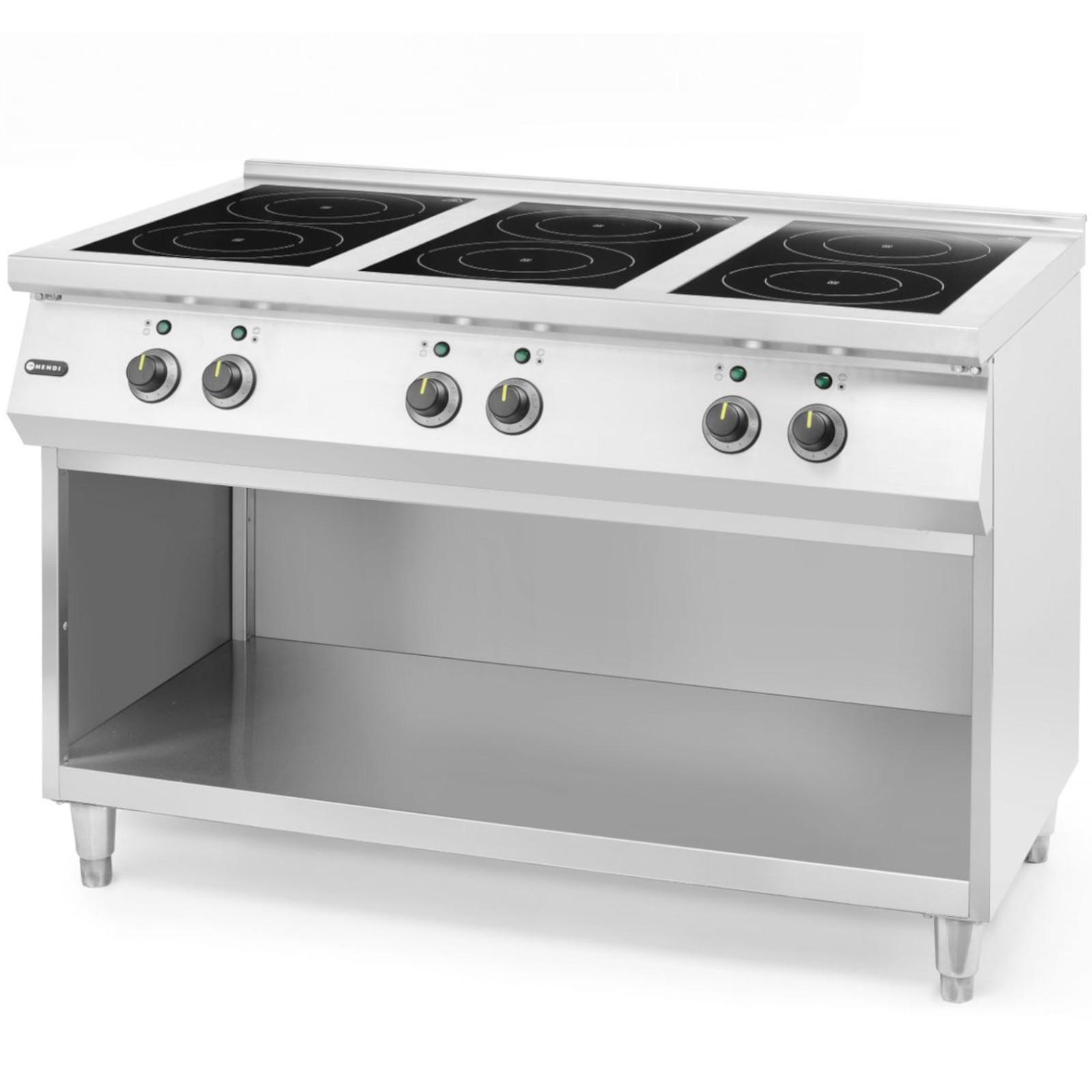 Freistehender Induktionsherd 6 Kochzonen 25500 W 120x70x89 cm