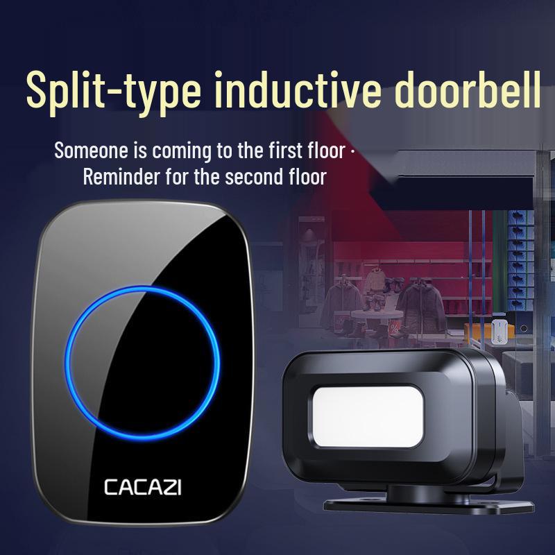 Wireless Entrance Doorbell with Motion Sensor and Greeting Function White