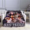 Various Styles of E-Elvis Pattern 3D Printed Rock Singer Sofa Blankets, Suitable for Adult and Children's Bedrooms and Living