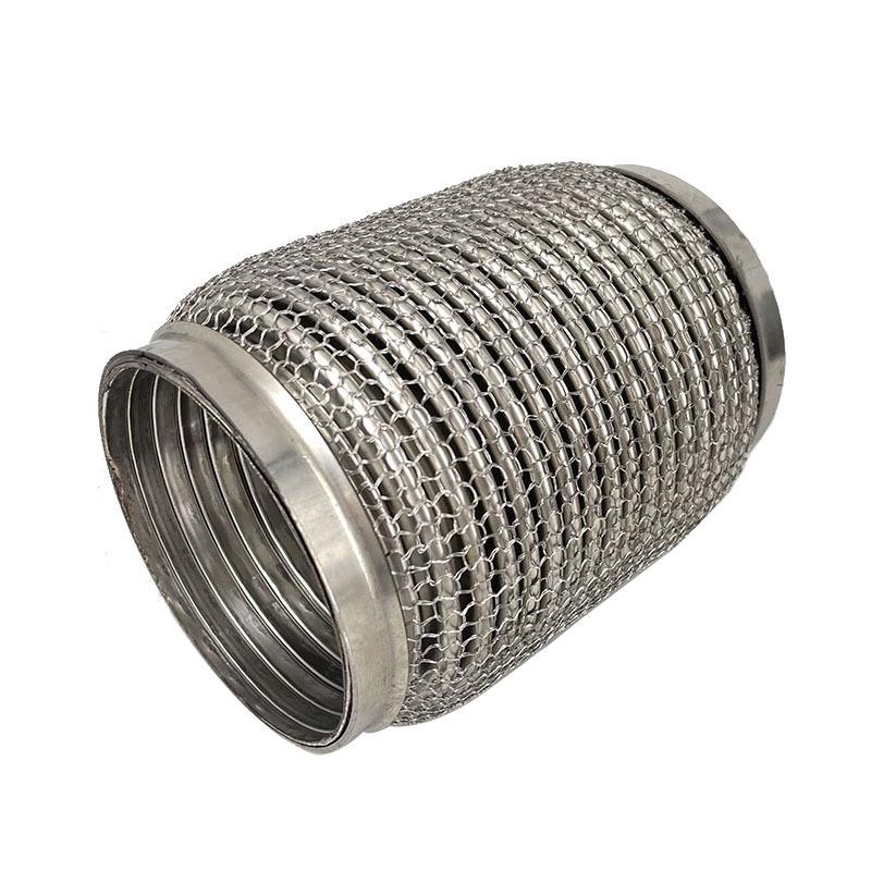 Stainless Steel SUS304 Exhaust Flex Pipes Tube Flex Coupler With Interlock Super Flexible  63*150mm 76*150mm 63x100mm 76x100mm