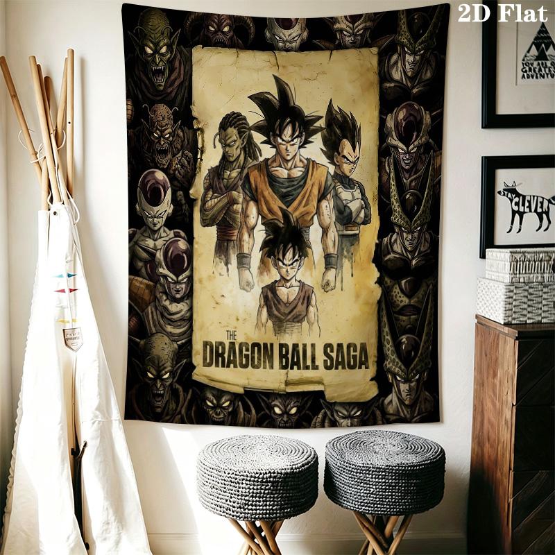 Dragon Ball Heroes Wall Tapestry Aesthetic Wall Hanging Printed Fabric Blanket Decorative Tapestries For Bedroom Living Room Home Decor