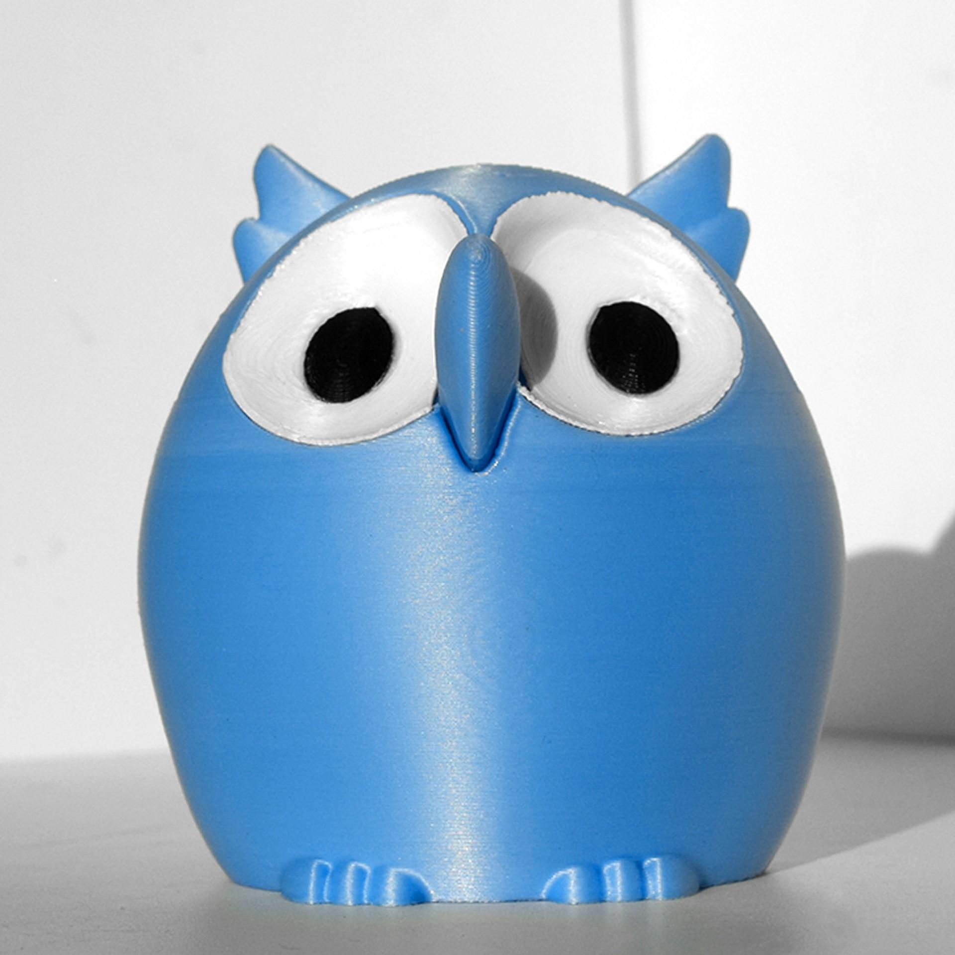 

Owl Glasses Holder 3D Printed Toys Home Office Desktop Decorative Pendant Cute Simulation Owl Statue Model Glasses Holder