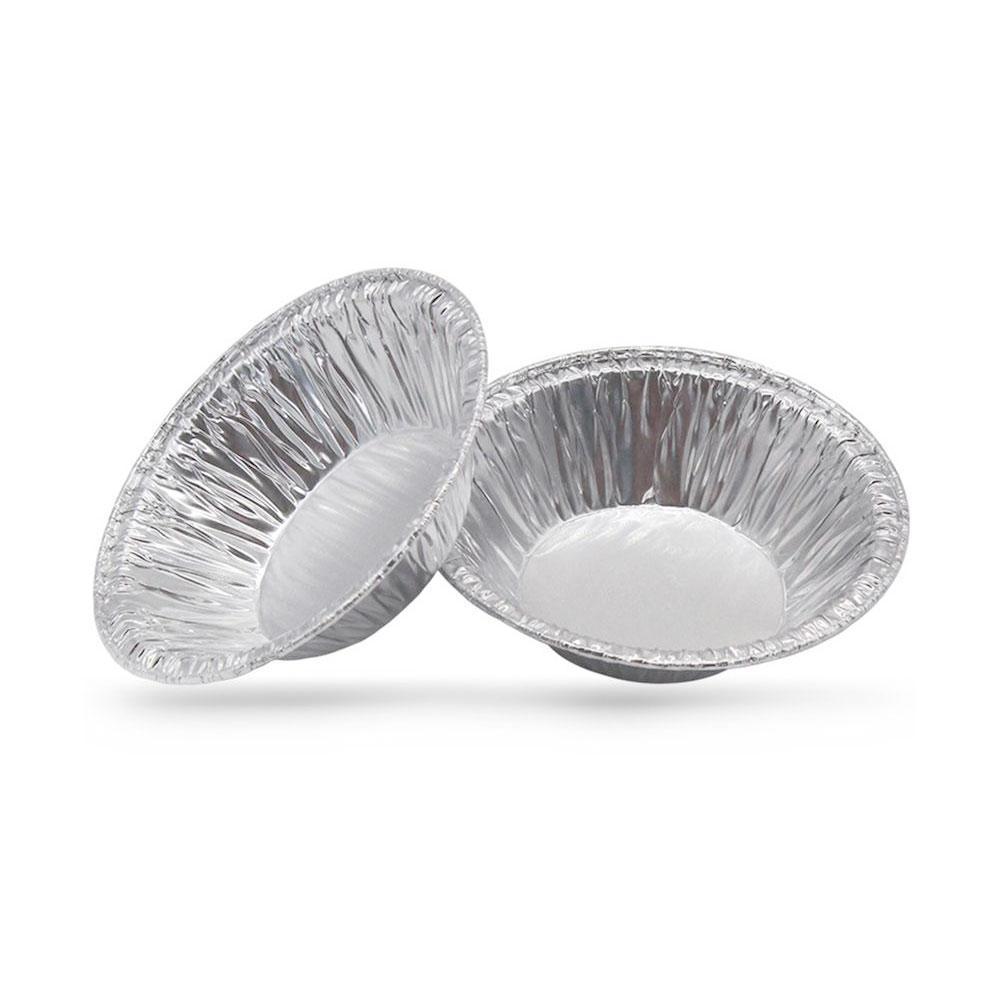 100pcs Disposable Aluminum Foil Egg Tart Pan Mini Pot Bake Plate Tart Pie Tin Pan Q5V8