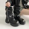 Winter Women Boots Fashion Belt Buckle Elegant Platform Long Boots Women's Casual Knee High Booties Designer Shoes  Mujer