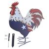 Rooster Statue Lawn Sculpture Sign for Backyard Yard Ornaments 4th July Yard Sign Stakes Festival Decorative Accessories