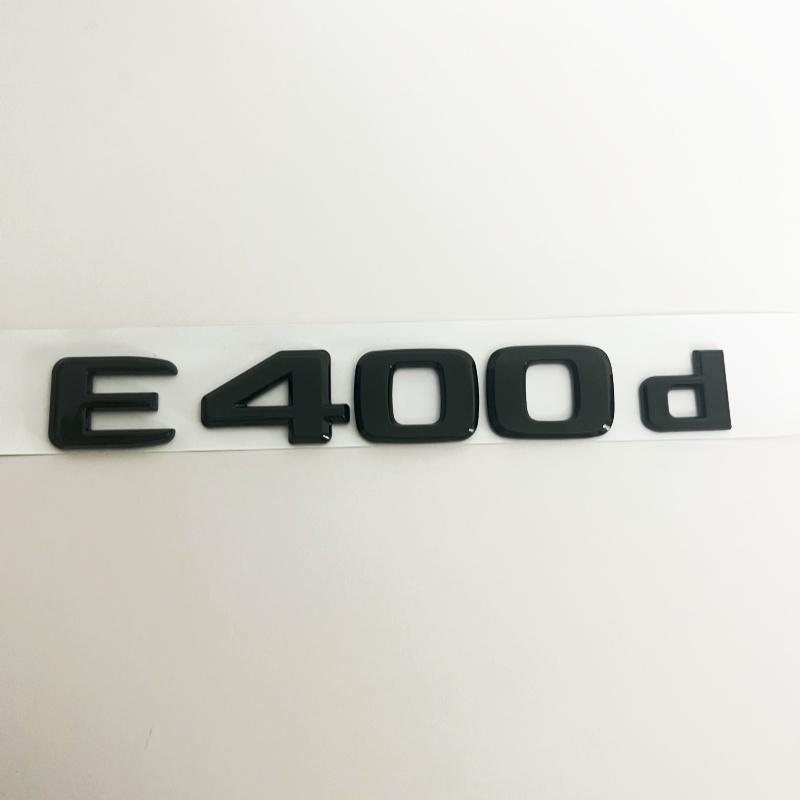 Black Silve Letters E200 E260 E300 E400 E220d E350e E300de 4Matic ABS Emblem for Mercedes Benz W213 Car Trunk Logo Sticker