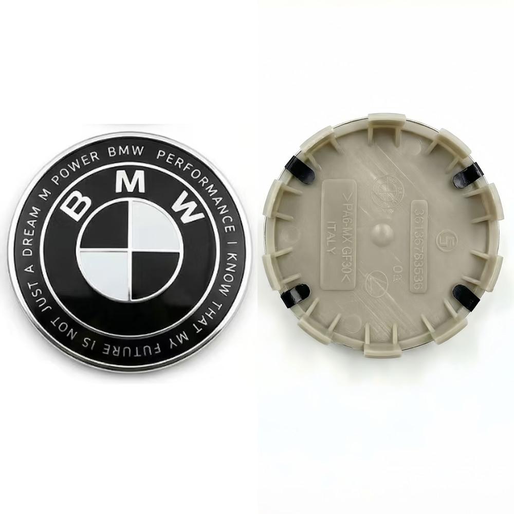 BMW M X1 X3 X5 X6 X7 1 3 4 5 6 7 Series E36 E39 E46 E60 E90 4pcs 68mm 56mm Car Cover Wheel Hub Center Caps Badge Logo Emblem