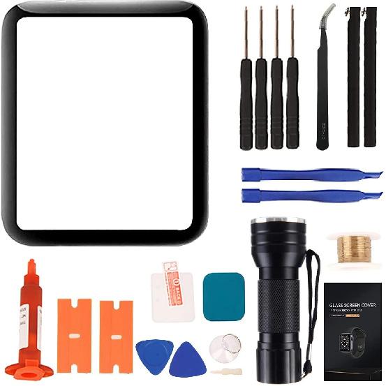 Compatible with Apple Watch Series 4 44mm Screen Replacement - Front LCD Glass Lens Replacement Repair Kit & Watch Glass Repair(No LCD Screen and