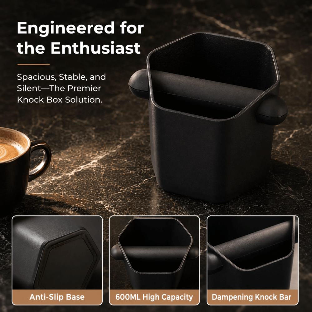 580ML Capacity Coffee Ground Knock Box ABS Material Espresso Knock Box For Coffee Machine