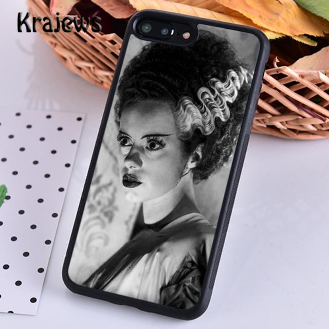 Krajews Bride of Frankenstein Phone Case Cover For iPhone 16 15 SE2020 14 6 7 8 plus 11 12 13 pro max coque Shell Fundas