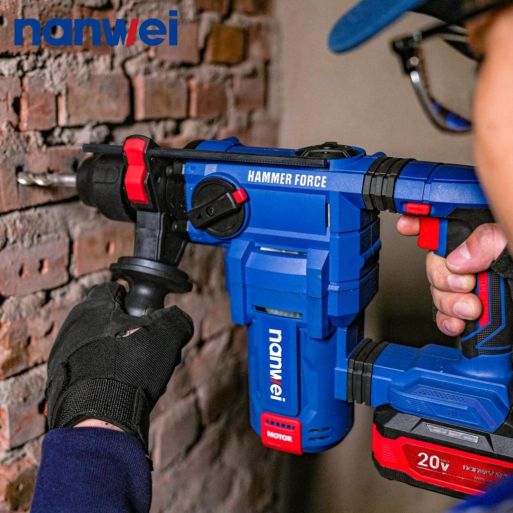NANWEI 4J electric hammer drill, 1200 rpm, drilling range 6-16 mm