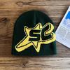 Pattern Sc Alphabet Acrylic Beanie Knit Hat Unisex Warm Hat For Outdoor Use