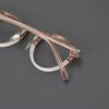 Luxurious Japanese Handmade Gold-Titanium Round Literary Style Glasses Frame for Trendy Men and Women.