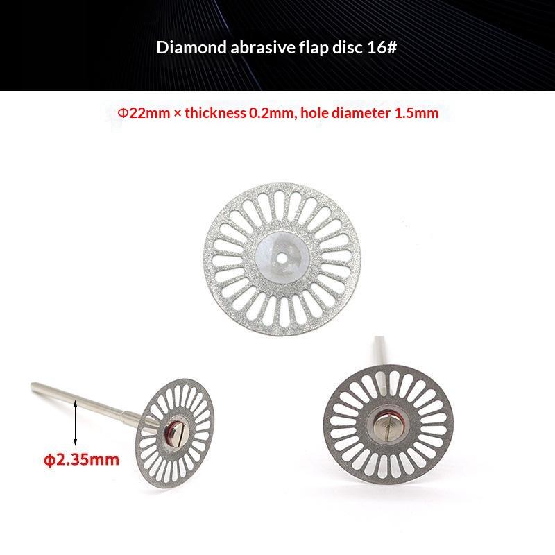 1Pc Laboratory Diamond Cutting Disc 22Mm X 0.2Mm 2.35Mm Shank Perforated Rotary Grinding Wheel For Precision Lab Use