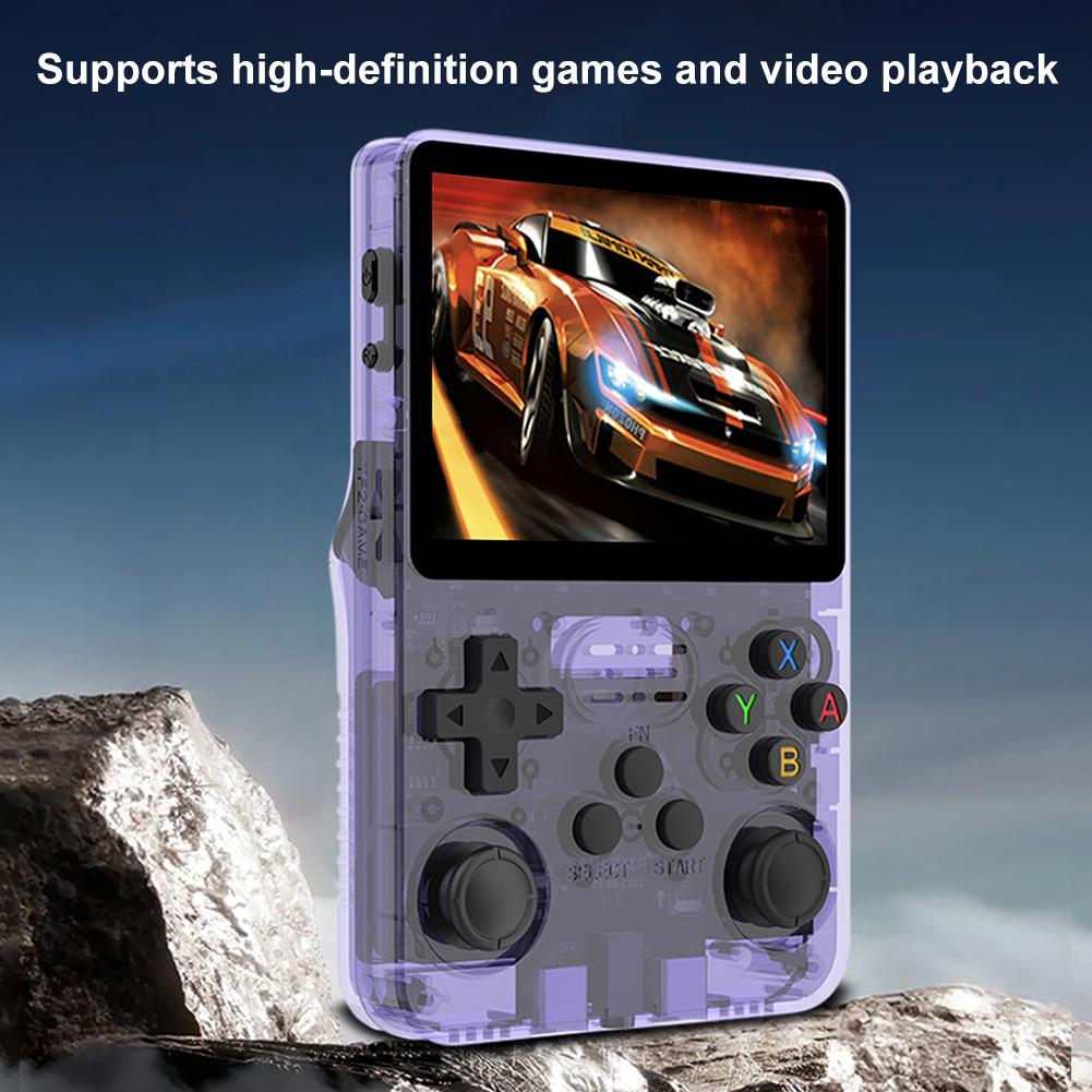 R36S Classic Video Games Player Linux System 3.5 Inch IPS Screen Handheld Game Players 64/128GB 10000 Games Gift for Kids Adults