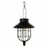Solar Hanging Lantern Decorative Black Iron Long-Lasting for Porch