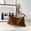 Solid PU Mirad Retro Large Capacity Suede Shoulder Bag for Women 2026 High Quality Versatile Commuting Women's Crossbody Bag