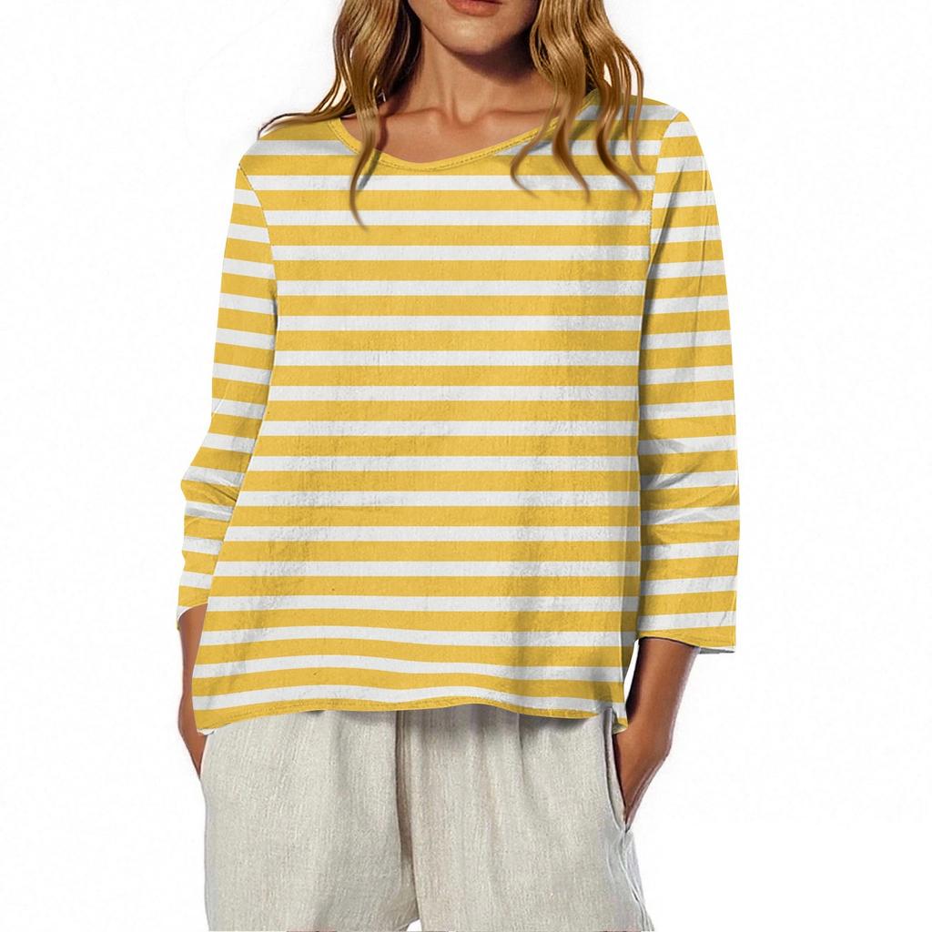 Women's O-Neck 3/4 Sleeve Printed Top T-shirt