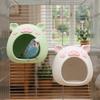 Plastic Hanging Hamster House Pig Shape Pet Habitat Comfortable Bird Breeding Nest  Indoor Aviary