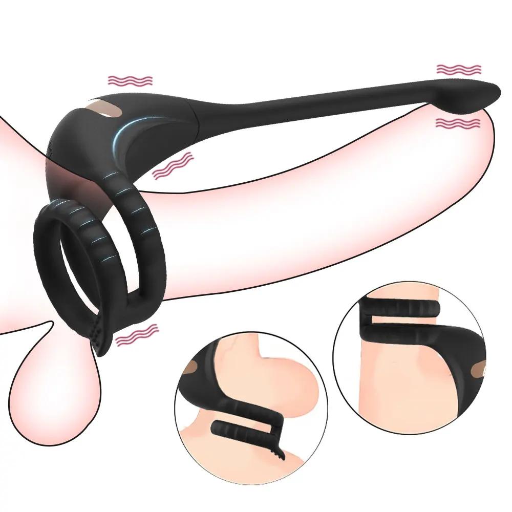 Vibrační stimulátor erekce na penisu s mini kulkou, dálkovým ovládáním aplikace Anální anální zátka Masáž prostaty Penis Ring Mužské vibrátory Sexuální hračky
