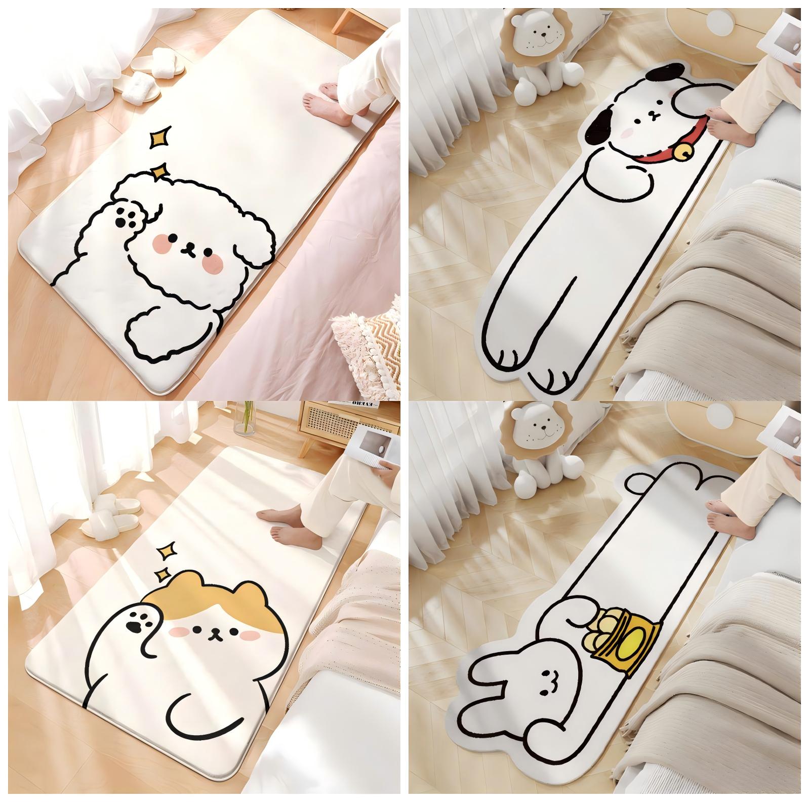 

VIKAMA Cartoon Style Living Room Faux Cashmere Carpet Bedside Rugs Household Children s Room Study Non-slip Rugs Home Decoration 60X90CM(2X2.95FT