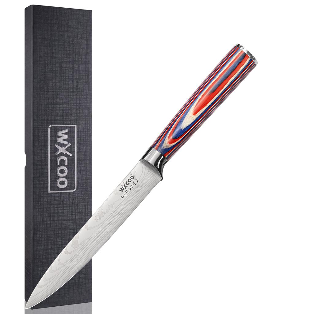 Kitchen Knives Laser Damascus Pattern Professional Chef Knife Japanese Santoku Knife Meat Vegetable Fruit Cooking Utility Knife