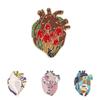 Design Heart Contemporary Brooch Unique Alloy Pin For Fashionable Bags And Clothing Styles