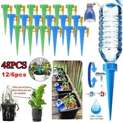 48/12/6 pezzi Sistema di irrigazione a goccia automatico Kit di gocciolatori Spike per giardino Casa Pianta Fiore Strumenti per irrigazione automatica