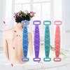 Silicone Bath Body Brush Sponge, Exfoliating Shower Scrubber with Extended Back Belt, Massage & Skin Cleansing Tool
