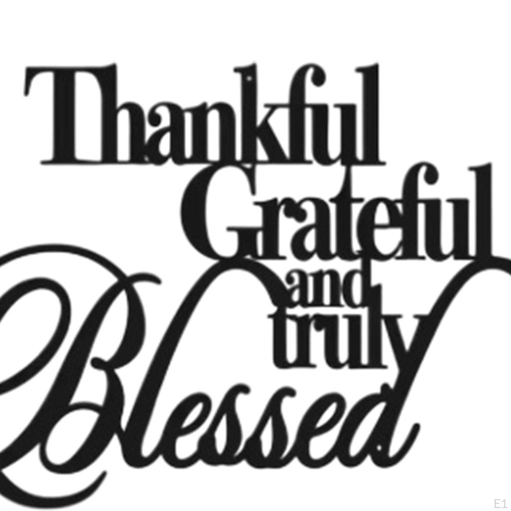 Dankbar Dankbar Gesegnet Wanddeko, Metallschild, Handwerk, Deko Sammlerstück zum Aufhängen