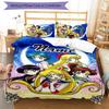 3pcs Sailor Moon 2 Cover Set - Personalized Name, HD Printed Bedding with 1 Cover and 2 Pillowcases - Perfect for Home Decor, Easy Care
