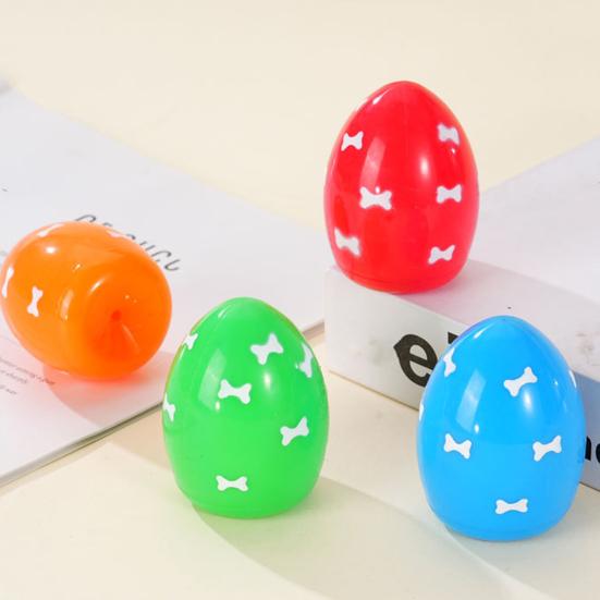 TPR Egg Dog Chew Toy with Squeaker Small Medium Breed Dogs Teething Cleaning Toy Pet Interactive Boredom Relief Toy