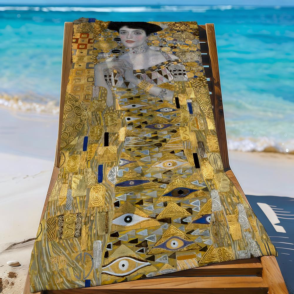 Artist G-Gustav K-Klimt Paintings Towel For Swim Yoga Gym Quick Drying Soft and skin-friendly Beach Towels All-Season