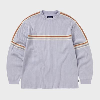 ThIS IS Never Dat Gestreept Gebreid Top met Lange Mouwen Lavendel