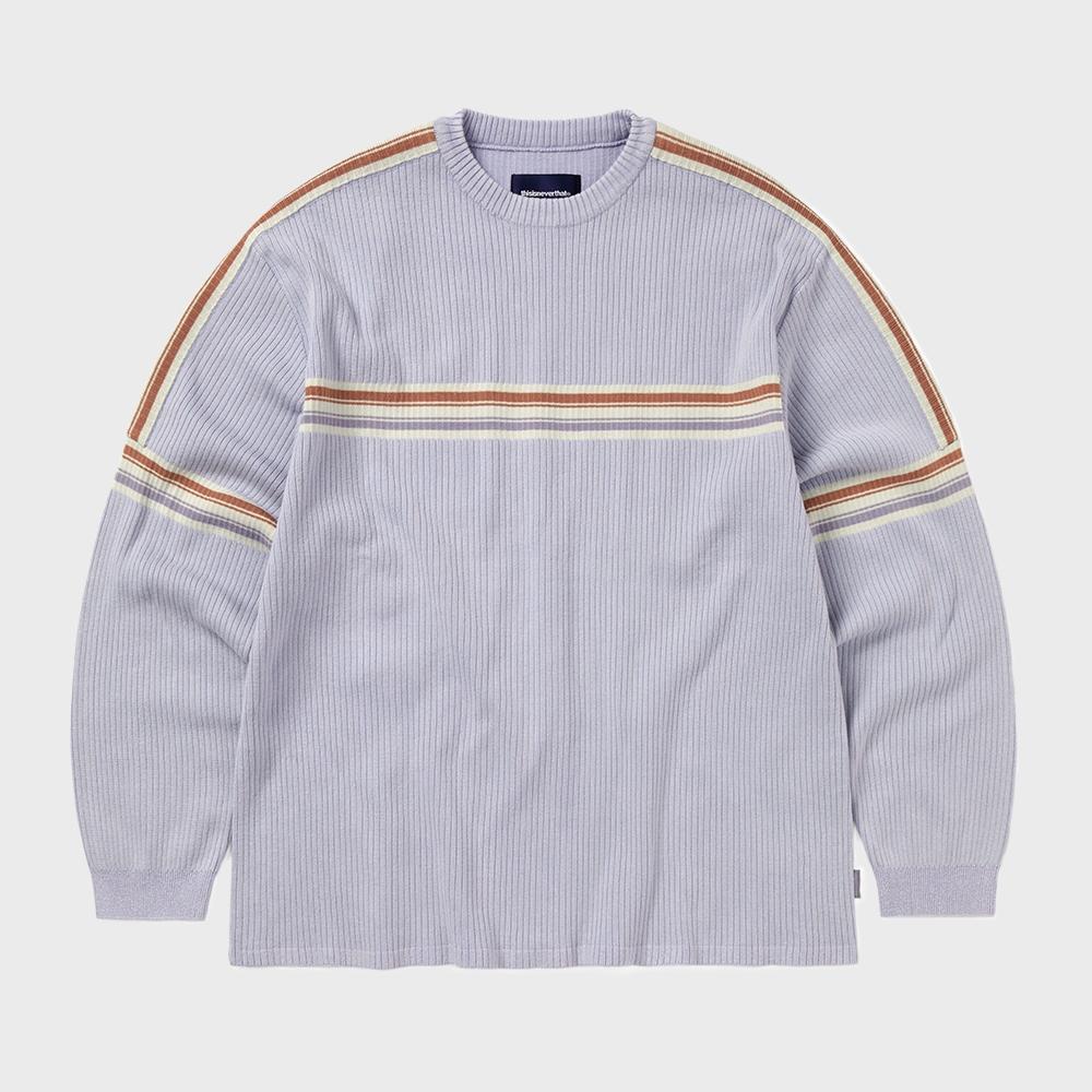 ThIS IS Never That Striped Knit L S Top Lavender S