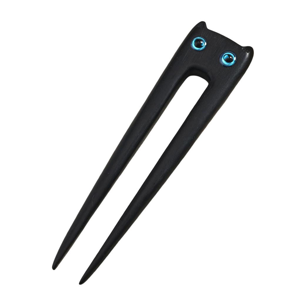 Wood Cats Hair Accessory Multifuntional Fashion Hair Jewelry Unique Cats Hairpin Wood Texture Suitable for Any Outfit